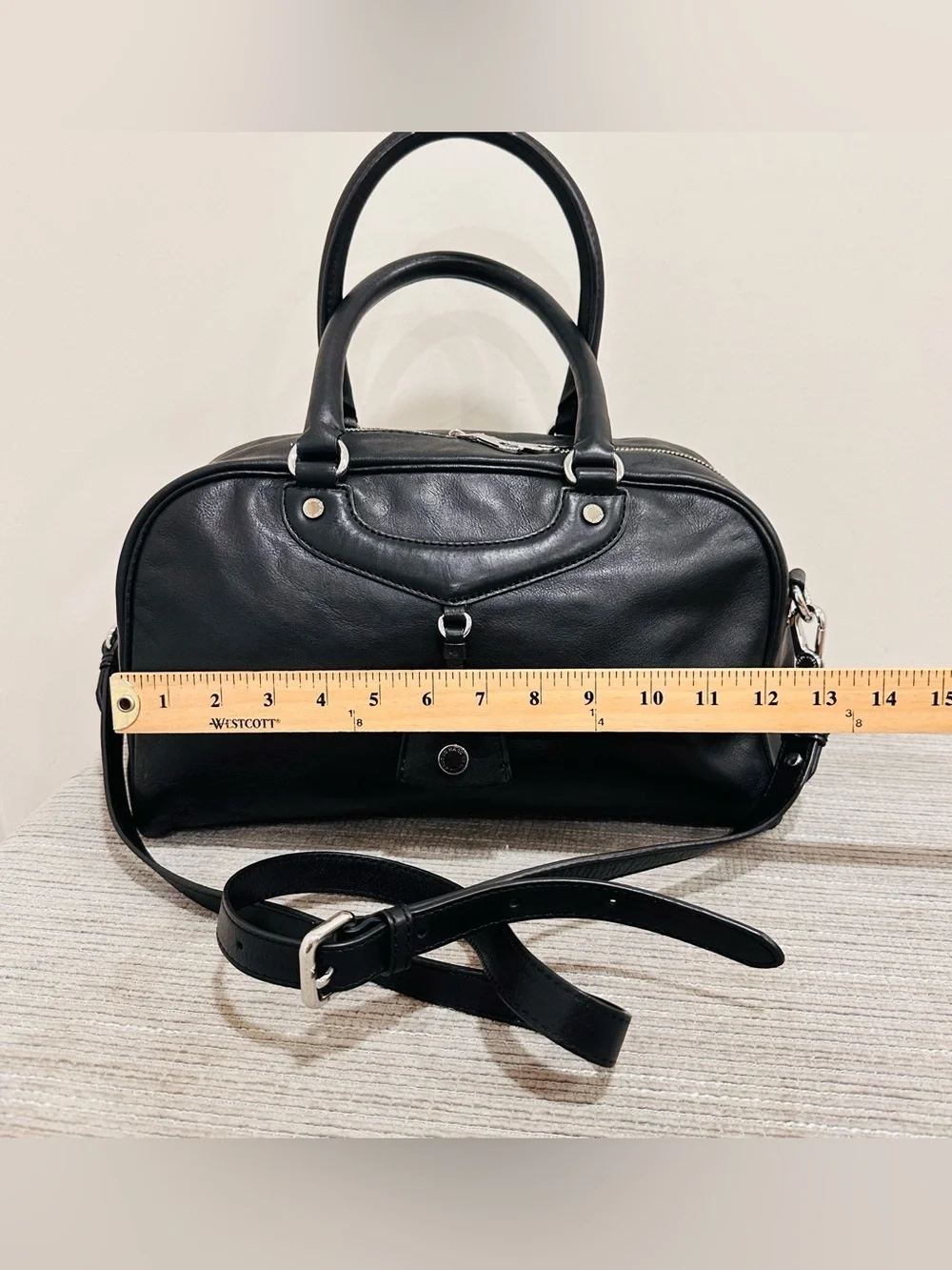 VTG Marc by Marc Jacobs Nobody’s Home Black Leather Satchel Bag Top Handle